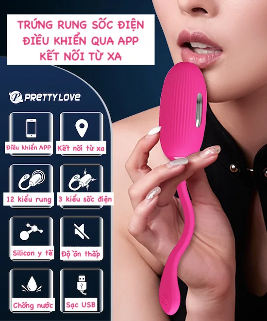 Trứng rung sốc điện Pretty Love Doreen Bluetooth cao cấp — ảnh 7
