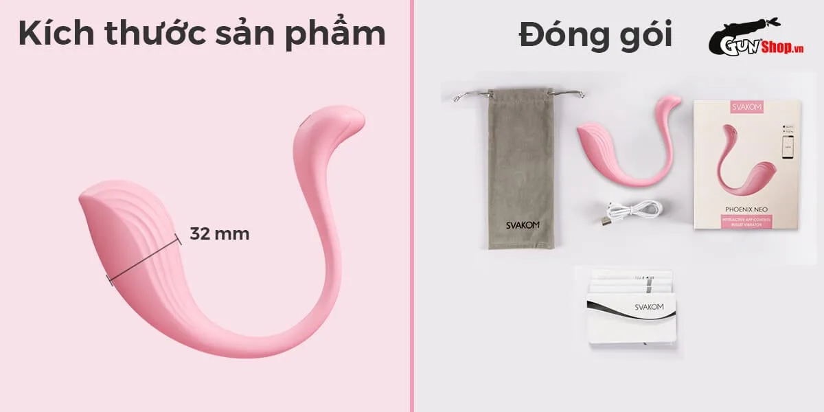 Trứng rung 2 Đầu Svakom Phoenix Neo điều khiển qua app — ảnh 11