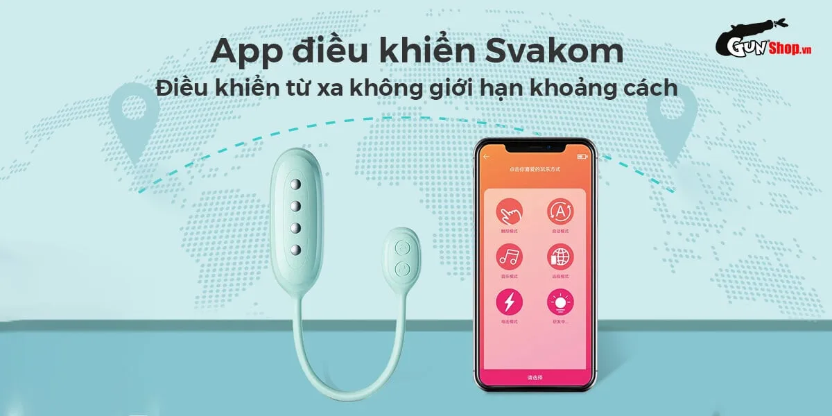 Trứng rung sốc điện Svakom Viviana điều khiển qua app điện — Bộ sản phẩm đầy đủ