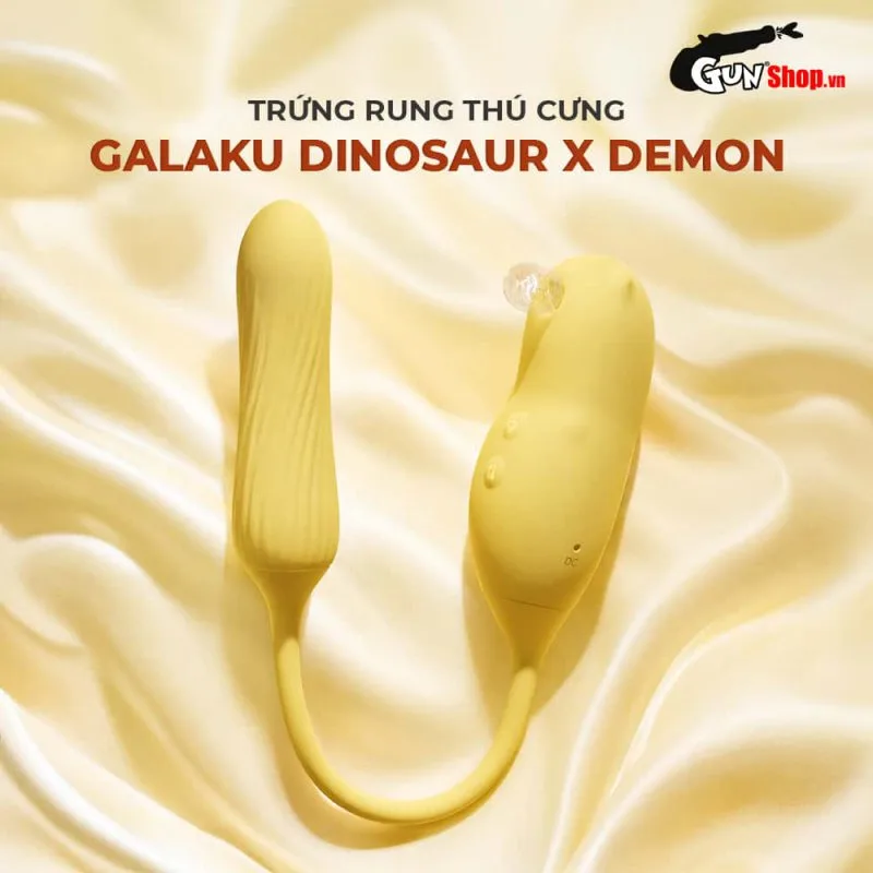 Trứng rung thú cưng Galaku Dinosaur x Demon 2 đầu rung bú mút — ảnh 3
