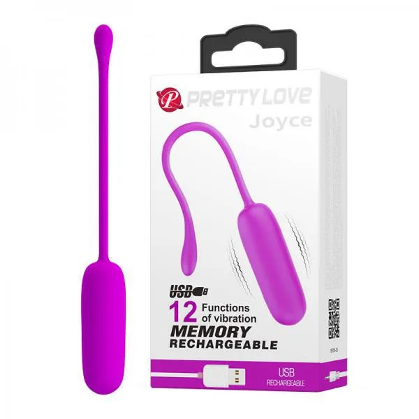 Trứng rung tình yêu siêu nhỏ 12 chế độ rung mạnh mượt Prettylove Joyce
