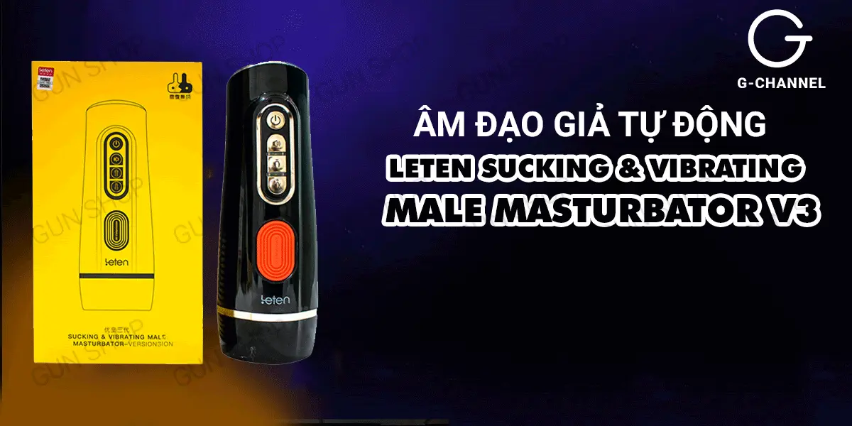 Âm đạo giả tự động cao cấp sạc điện - Leten Sucking & Vibrating Male Masturbator - V3 — ảnh 2
