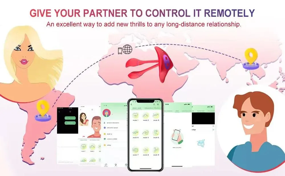 Trứng đôi Love Spouse bluetooth điều khiển app nâng cao cảm — hình 2