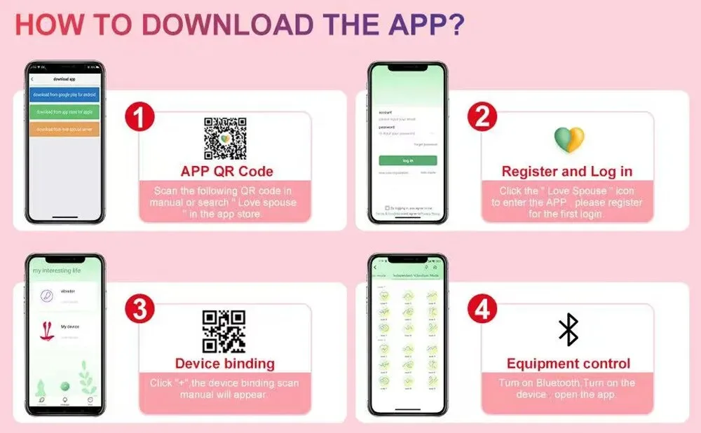 Trứng đôi Love Spouse bluetooth điều khiển app nâng cao cảm — hình 3