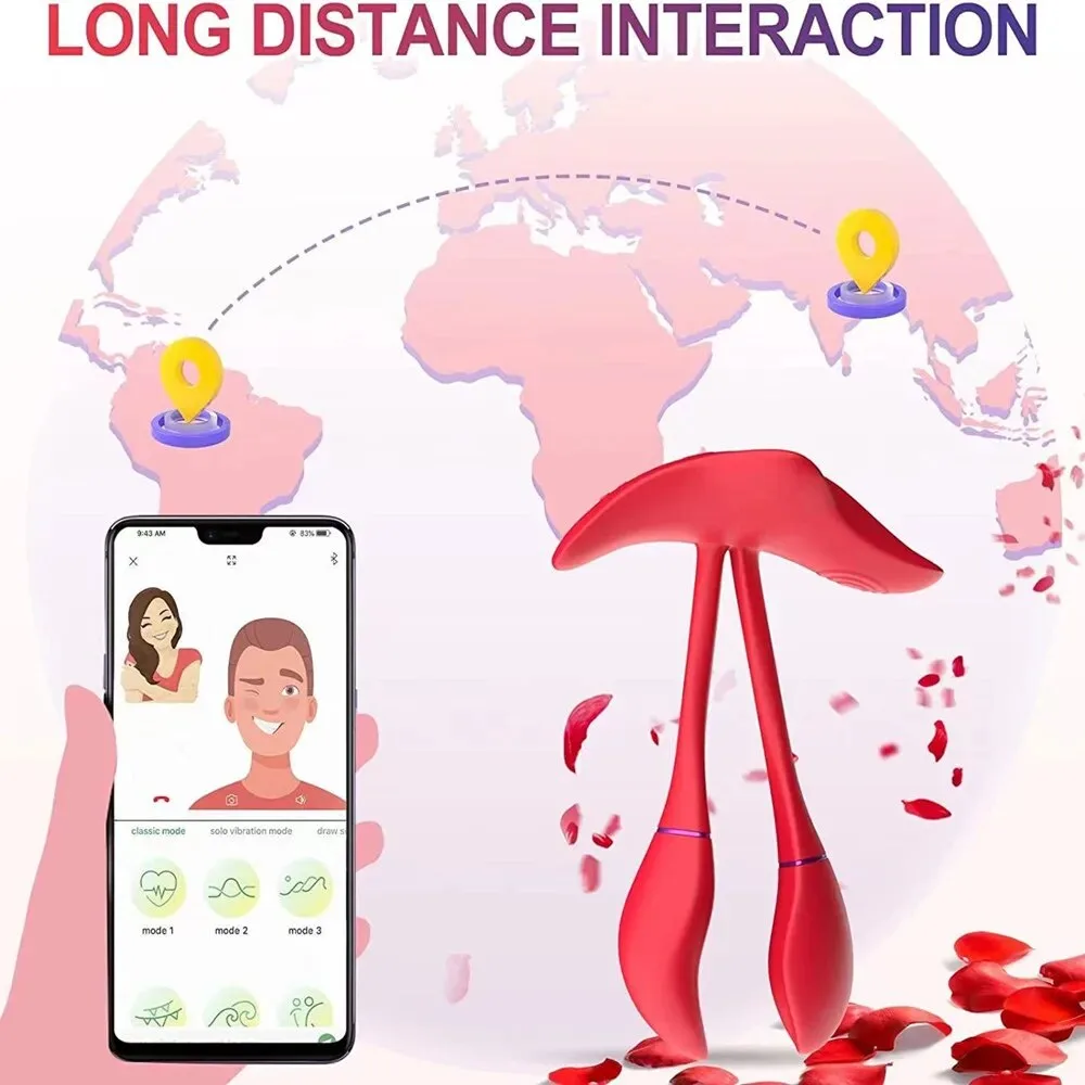 Trứng đôi Love Spouse bluetooth điều khiển app nâng cao cảm — Trải nghiệm kích thích toàn diện, thăng hoa cảm xúc