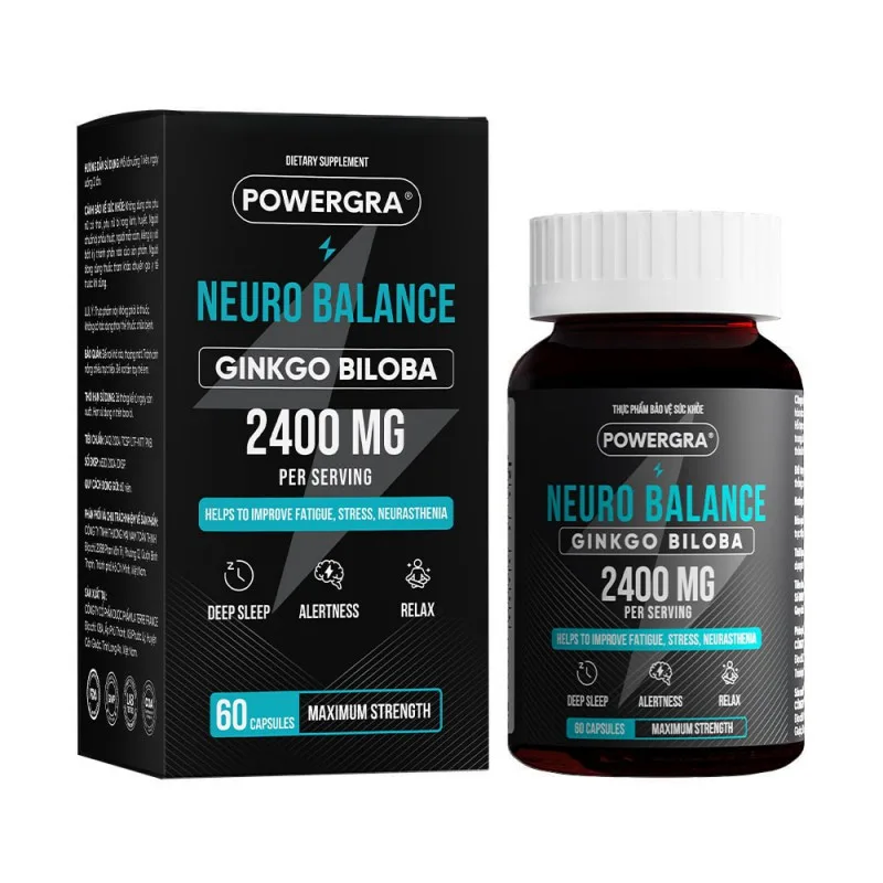 Viên uống Powergra Neuro Balance tăng cường trí nhớ, bổ não 60 viên