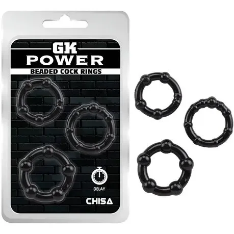 Vòng đeo dương vật có bi GK Power Chisa bộ 3 cái