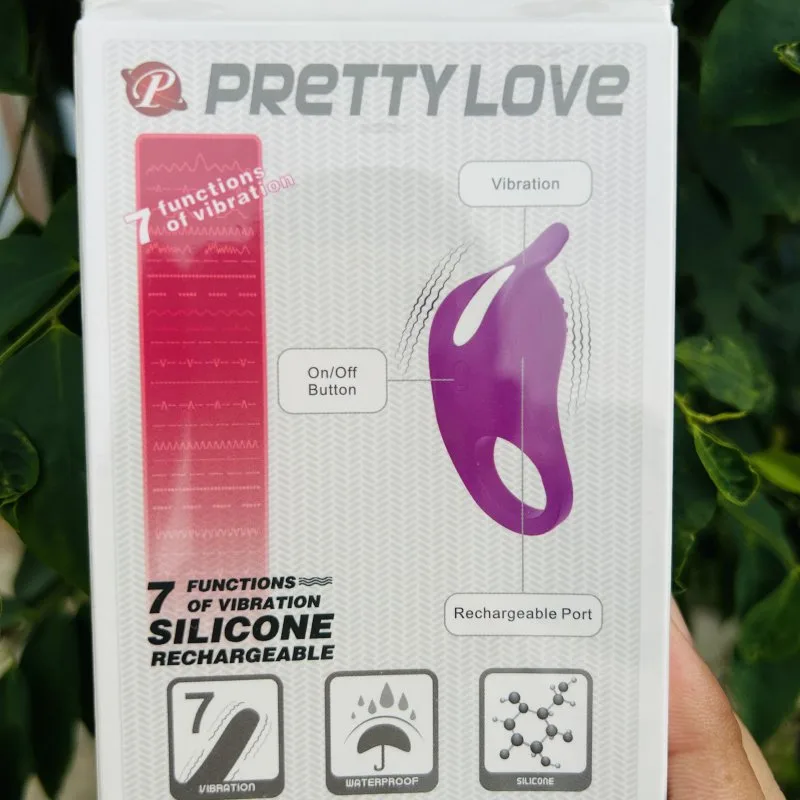 Vòng Đeo Dương Vật Có Rung Pretty Love Tongue – Kéo Dài Thời Gian & Kích Thích Điểm G — ảnh 7