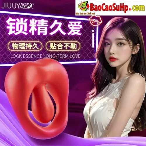 Vòng đeo dương vật điều khiển từ xa Jiuuy Mariposa lưỡi đỏ — ảnh 6