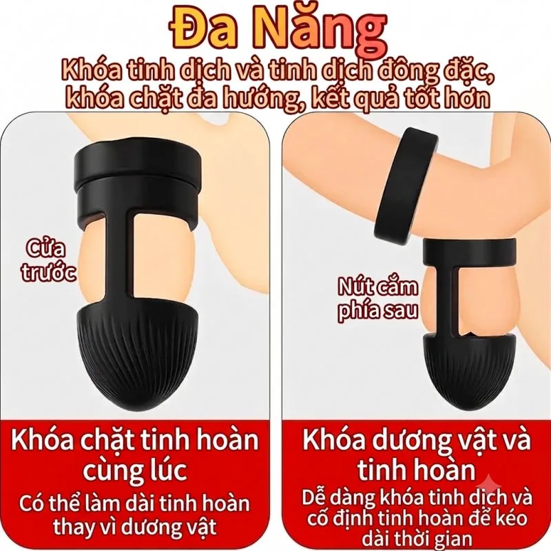 Vòng Đeo Khóa Tinh Nam QHYSIN Đa Năng - Hỗ Trợ Cương Cứng Dương Vật Tăng Kích Thước & Chống Xuất Tinh Sớm — ảnh 2