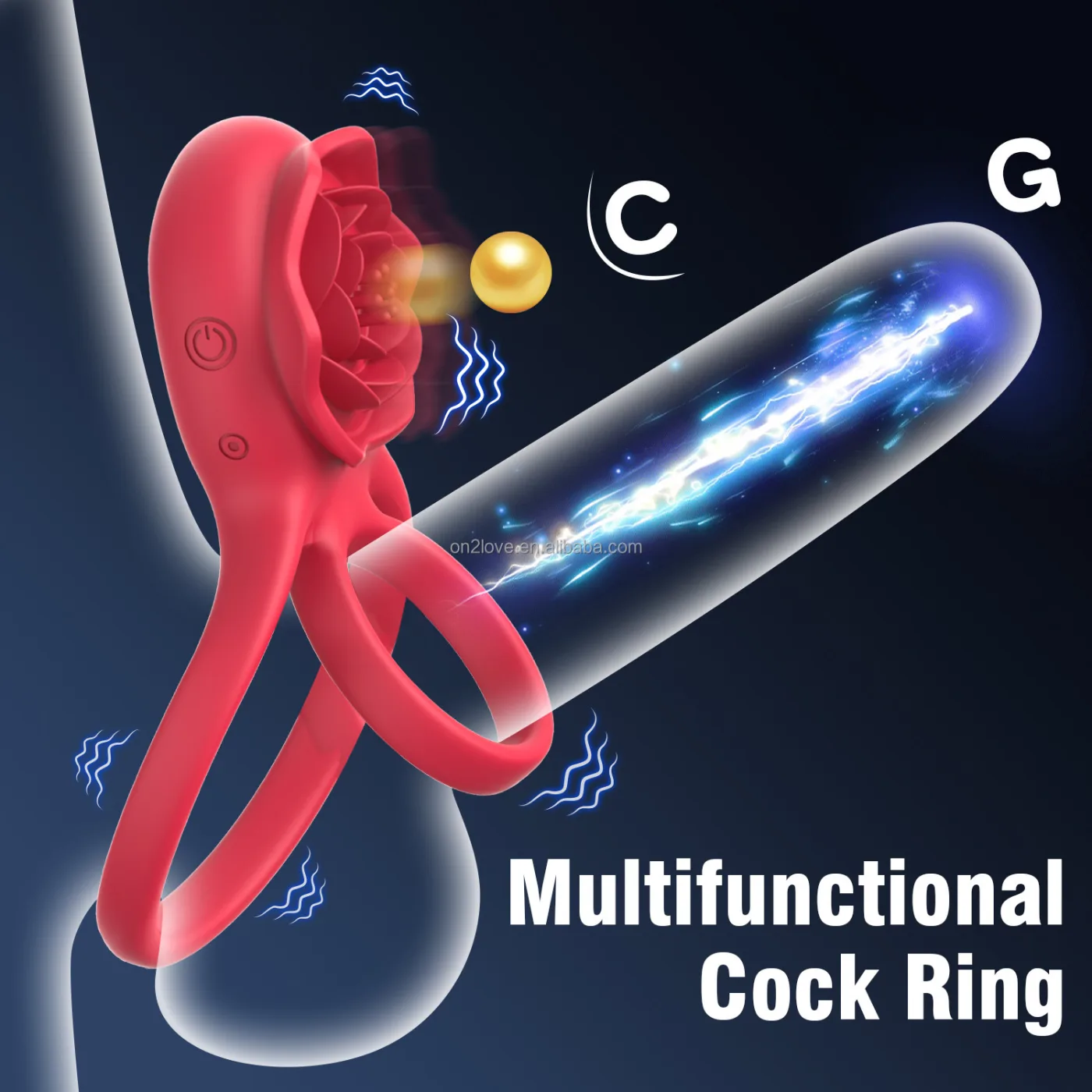 Vòng rung đeo dương vật HGod 9 chế độ có điều khiển từ xa — Vòng rung đeo dương vật 9 chế độ – Trải nghiệm khoái cảm