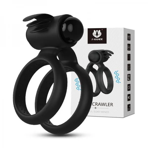 Vòng rung đôi S-Hande Crawler gai nổi tăng hưng phấn đỉnh cao