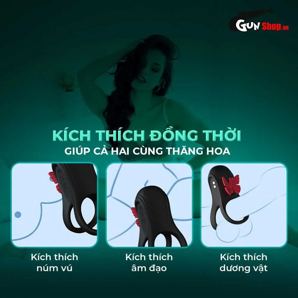 Vòng rung đôi Butterfly Ring cánh bướm tăng khoái cảm cực đỉnh — ảnh 4
