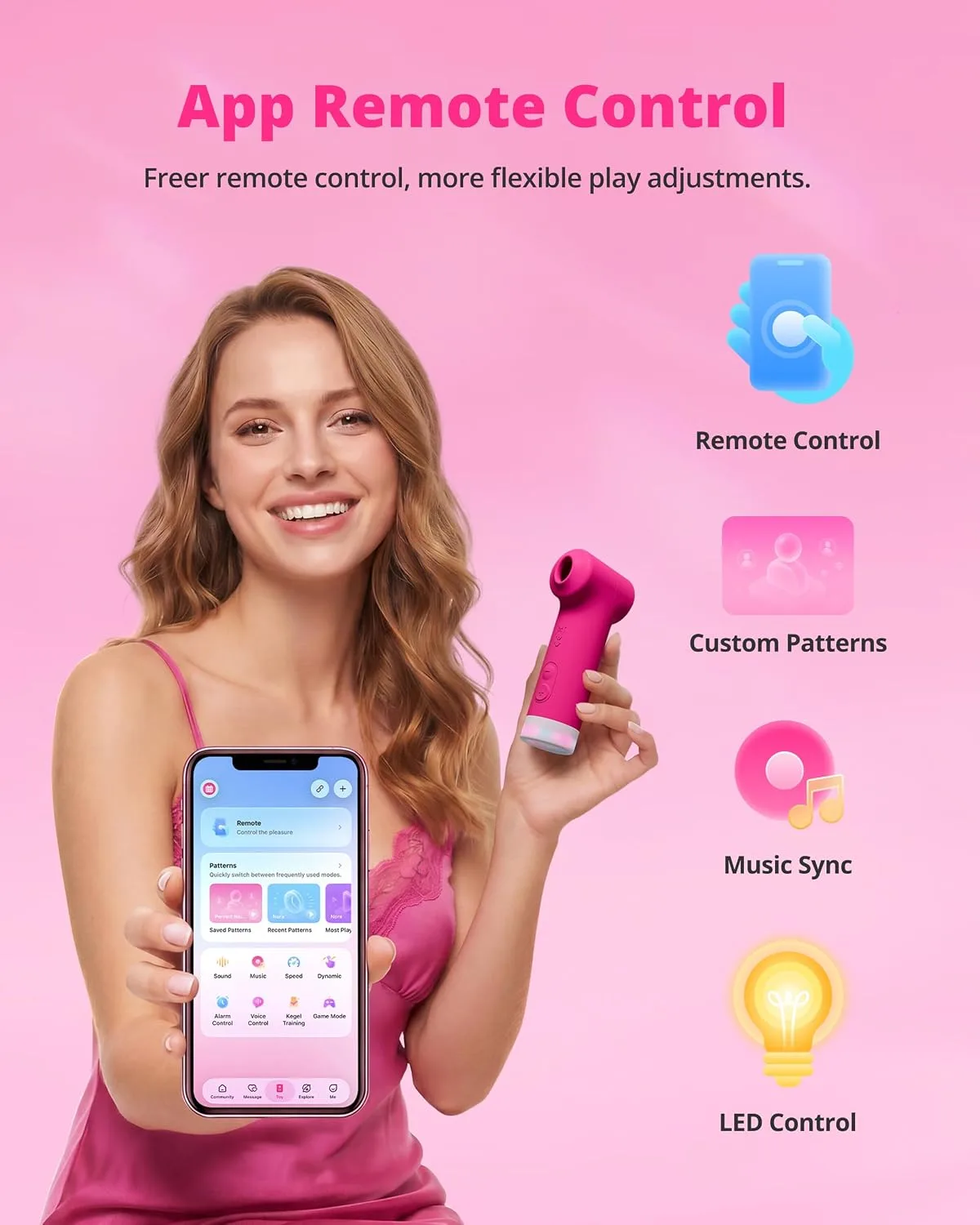 Lovense Fizz máy bú hút âm vật 2 đầu, hút và gõ nhịp, điều khiển app — ảnh 6